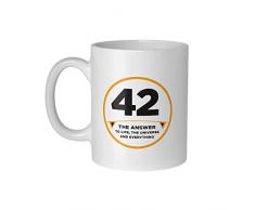 getDigital 42 Becher Tasse für Nerds und Geeks, Keramik, weiß, 10 x 10 x 10 cm