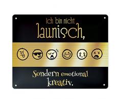 Black Chili 45003 Blechschild Ich bin nicht launisch …, 17 cm x 22 cm, Geschenkartikel