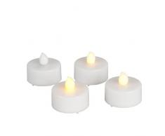 Gerson 4er Set LED Teelicht mit Timer Funktion
