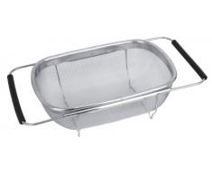 EQUINOX 503210 Abtropfsieb, ausziehbare Griffe, Edelstahl, 29 x 19 x 10,5 cm