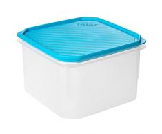 TATAY Vorratsdose, rechteckig, 2,9 L, Kunststoff, 18,5 x 18,5 x 12,3 cm, blau, 2.9L