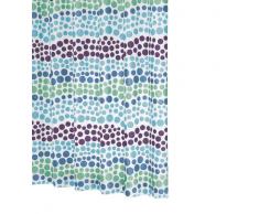 RIDDER 32325S-350 Duschvorhang Folie ca. 180 x 200 cm, Layer blau inklusive Ringe