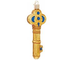 Old World Weihnachtsschmuck: Home Gifts Glasornamente mundgeblasen für Weihnachtsbaum Antiker Schlüssel Antikschlüssel