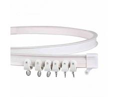 Biegbare Kunststoff Metall-Legierung Stab flexibel Fenster Vorhang Track Polen Deckenmontage, plastik, weiß, 100cm Ceiling Mount