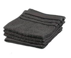 Gözze Seiftuch 4er-Set, 100% Baumwolle, 30 x 30 cm, Berlin, Schokolade, 101-0892-A2