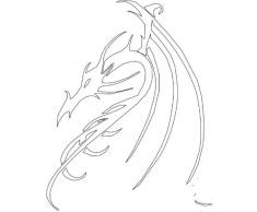 INDIGOS 4250380555393 Wandtattoo w074 Drachen 120 x 93 cm, weiß