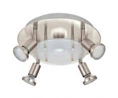 EGLO PAWEDO Deckenleuchte, Stahl, GU10, 3 W, nickel-matt