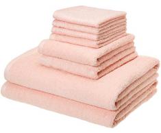 AmazonBasics Handtuch-Set, schnelltrocknend, 3-teilig 8-teiliges-Handtuch-Set 8-Piece Set petal pink