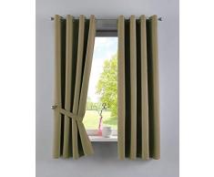 Gardinenbox Vorhänge Blickdicht »Newyork« Oliv HxB 160x140 cm 2er-Pack Thermo-Gardinen Verdunkelungsvorhang Blackout Ösen schalldämmend ÖKOTEX UV-Schutz Raffhalter, 201920600-2