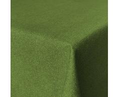 Beschichtete Baumwolle Tischdecke, schmutz- und wasserabweisend, abwaschbar, grün, 160 x 140cm (Größe und Farbe wählbar)