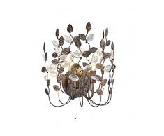 Trio Leuchten 210370228 Napoli A++ to E, Wandleuchte, Metall, E14, rostfarben Antik, 21 x 40 x 36.5 cm