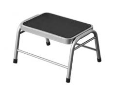 Premier Housewares Trittschemel mit Gummibelag 25x43x35 cm silber