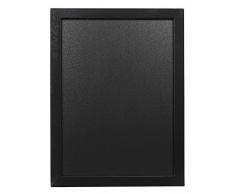 Securit Woody Wandtafel mit schwarzem Holzrahmen, inklusive einem Kreidestift und Wandaufhängung, ca. 40 x 30 cm groß