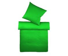 fleuresse Colours 9100 Fb. 7048 Bettwäsche Uni, 155 x 220 cm, grasgrün