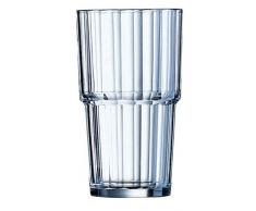 Arcoroc ARC 61698 Norvege Trinkglas, Wasserglas, Saftglas, 320ml, Glas, transparent, 6 Stück