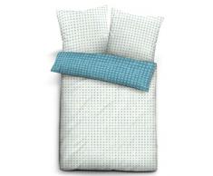 biberna 0008572 Trendline Biber Bettwäsche Garnitur mit Kopfkissenbezug (Baumwolle) 1x 135x200 cm + 1x 80x80 cm, cyclam