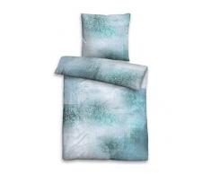 biberna 0636063 Mako-Satin Bettwäsche Garnitur mit Kopfkissenbezug (Baumwolle) 1x 155x220 cm + 1x 80x80 cm, cyclam