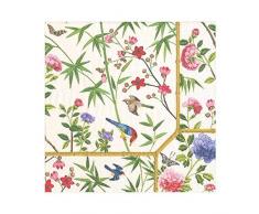 Elfenbeinfarben Chinesische Tapete Entertaining mit Caspari Papierservietten 20 Stück 33 cm quadratisch