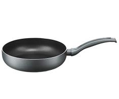 AMBITION Pfanne Graphite Bratpfanne Antihaftbeschichtung Aluminium Glas Kunststoff Griff Soft Touch anthrazit tief Induktion Alle Herdarten 28 cm, 28