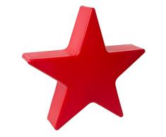 8 seasons design | Rote Dekoration Stern Leuchte Shining Star mini (E27, Ø 40 cm, UV-resistent, winterhart, Innen- & Außendekoration, Weihnachten) rot
