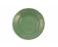 Villa d Este Home Tivoli Duchessa Set Suppenteller, Steingut, türkis, 6 Stück