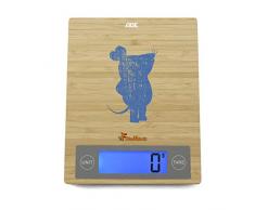 Die Sendung mit der Maus - Küchenwaage Edition Shabby Chic (Digitale Waage für Küche und Haushalt, Wiegefläche aus Bambus, grammgenau bis 5 kg)