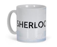 Elbenwald Sherlock Kaffee Becher zur TV Krimi Serie Sherlock Holmes Privatdetektiv Tasse lizenziert 300ml Keramik