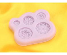 Teigschaber 12686Â Deko-flexique Brosche Form Silikon Pink 13Â x 10Â x 2Â cm