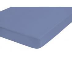 biberna 77866 Jersey-Elastic Spannbetttuch, nach Ãko-Tex Standard 100, ca. 120 x 200 cm bis 130 x 220 cm, blau