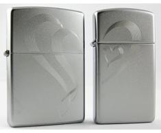 Zippo Feuerzeug 60002490 PL Combo Benzinfeuerzeug, Messing, Satin Chrome, 1 x 3,5 x 5,5 cm