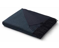 biederlack Überwurf, Wollmischgewebe, 130 x 170 cm, Marineblau