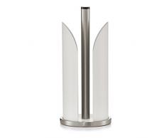 Zeller 27215 Küchenrollenhalter, Edelstahl/Metall, ca. 15 x 30,5 cm, matt weiß