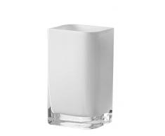 Leonardo Lucca Vase weiß, B/H/T: 11/20/9,5 cm, rechteckig, handgefertigtes Farbglas, 065955