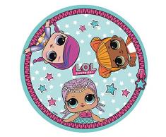 Cerdá 8427934274765 Handtuch rund LOL, Mehrfarbig, 130 x 130 cm, 4