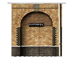 BCNEW Magic Plattform Thema Duschvorhang Plattform 9 3/4 zu Wizard Schule Wasserdicht Schimmelresistent Polyester 177,8 x 177,8 cm Modern 70 inch Multi 2945w