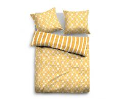 TOM TAILOR 0049894 Linon Bettwäsche Kids & Teens Garnitur mit Kopfkissenbezug (Baumwolle) 1x 155x220 cm + 1x 80x80 cm, Zitrone