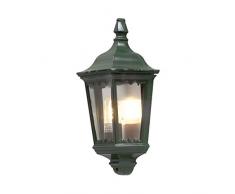 Konstsmide Firenze 7229-600 Wandleuchte B: 25cm T: 16cm H: 44,5cm / 1x100W / IP43 / lackiertes Aluminium / grün