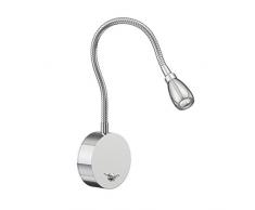 parlat LED Lese-Lampe / Wand-Leuchte, Schwanenhals, Schalter, chrom, warm-weià LC-L-024-WW