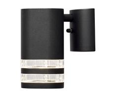 Gnosjö Konstsmide Modena Wandleuchte Außenleuchte, Aluminium, GU10, schwarz, 9 x 14.5 x 15.5 cm