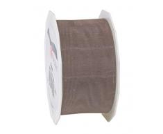 Präsent - SHEER Organzaband - taupe - 25-m-Rolle 40 mm