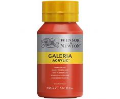 Winsor & Newton 2150682 Galeria Acrylfarbe, hohe Pigmentierung, lichtecht, buttrige Konsistenz, 500 ml Topf - Zinnober