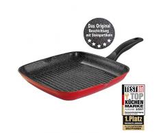 STONELINE Grillpfanne 28 x 28 cm, induktionsgeeignet, rubinrot