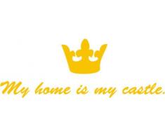INDIGOS 4250380589060 Wandtattoo w021 My home is my... 120 x 43 cm, gold