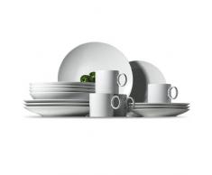 Thomas 11900-800001-18842 Starter Set 16-TLG. (je 4 Frühstück-, Speise- und Suppenteller + 4 Henkelbecher) Loft Weiss