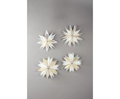 Rayher 67275616 Set Zaubersterne, gold, Material für 4 glitzernde Papiersterne, 28 cm ø, mit Tüten und Faltblättern Sterne falten, Sterne basteln, Weihnachtssterne