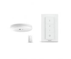 Philips Hue LED Deckenleuchte / Badezimmerleuchte Struana inkl. Dimmschalter dimmbar alle Weißschattierungen & Hue Wireless Dimming Schalter komfortabel dimmen ohne Installation