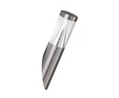 Action Außenleuchte Outdoor-line, EEK A+, 1-flammig, Serie Central, 1x LED 5 W, 7,8 x 35 x 7,8 cm, 3000 k, 340 lm, Edelstahl gebürstet roh 471401970500