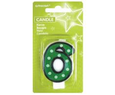 amscan Geburtstagskerze 6, gepunktet