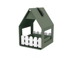 Emsa M5070200 Landhaus Vogelwelt Futterhäuschen, Lorbeergrün, 15,3 x 14,6 x 21,3 cm