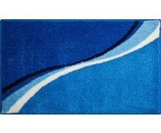 Grund Badteppich 100% Polyacryl, ultra soft, rutschfest, ÖKO-TEX-zertifiziert, 5 Jahre Garantie, LUCA, Badematte 70x120 cm, blau